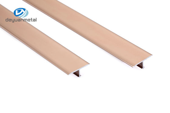 อลูมิเนียม 2.5 ม. T Slot Channel สีดำ Anodized Corrosion Resistance Wearproof Rose Gold Color