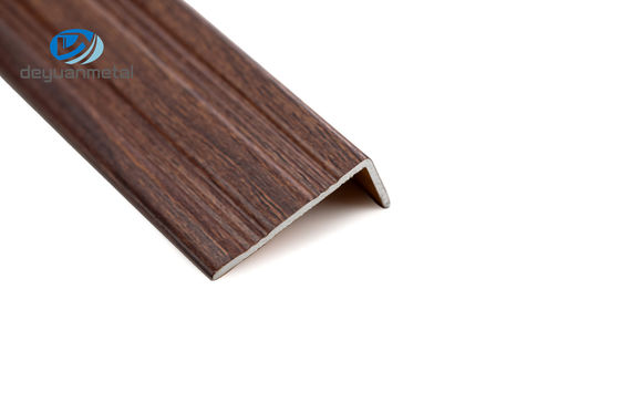 อลูมิเนียม Stright Angel Alloy Profiles Powder Coating Wall Trims ลายไม้ สูง 1 ซม