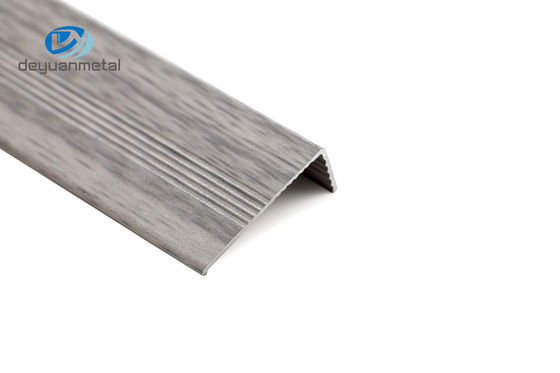 อลูมิเนียม Stright Angel Alloy Profiles Powder Coating Wall Trims ลายไม้ สูง 1 ซม