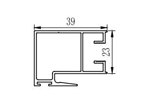 อลูมิเนียมกระจกเลื่อน Extrusions Profiles Powder Coating ทองแดง