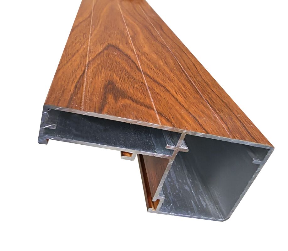 โปรไฟล์หน้าต่างบานกระทุ้งอะลูมิเนียมลายไม้สำหรับตลาดละตินอเมริกา