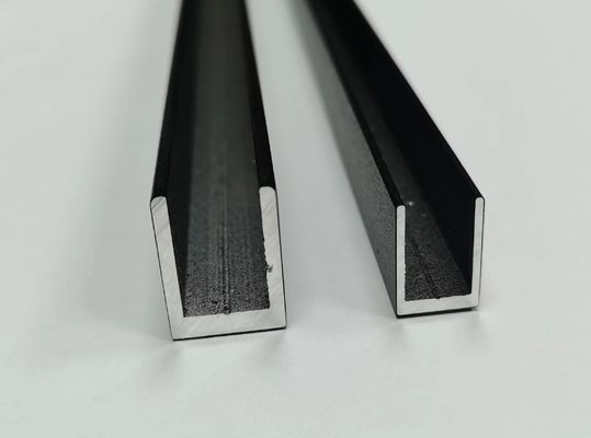 SGS Certified Customized Width Aluminium U Profile Glass Holder เครื่องถือกระจกขนาดกว้าง